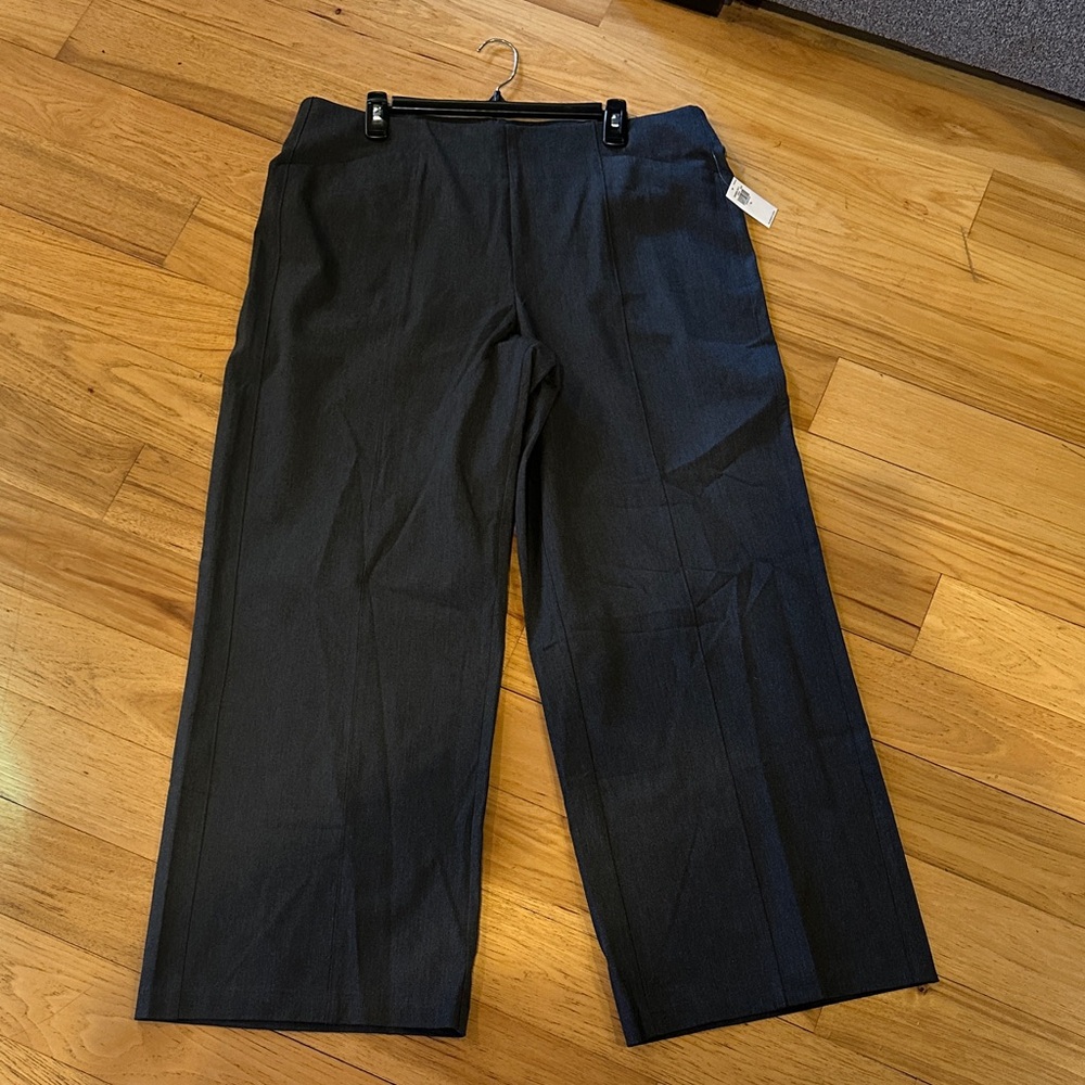 Old Navy Dark Grey Pull on High-Rise Wide-Leg Pants